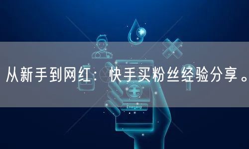 从新手到网红:快手买粉丝经验分享。
