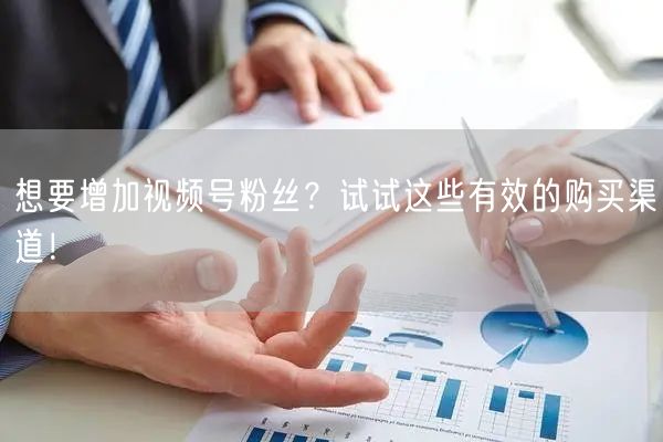 想要增加视频号粉丝?试试这些有效的购买渠道!