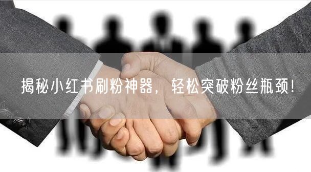 揭秘小红书刷粉神器,轻松突破粉丝瓶颈!